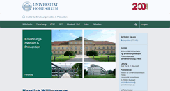 Desktop Screenshot of ernaehrungsmed-praev.uni-hohenheim.de