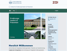 Tablet Screenshot of ernaehrungsmed-praev.uni-hohenheim.de