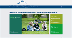 Desktop Screenshot of alumni.uni-hohenheim.de