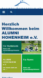 Mobile Screenshot of alumni.uni-hohenheim.de