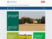 Tablet Screenshot of klimawandel.uni-hohenheim.de