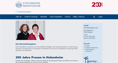 Desktop Screenshot of gleichstellung.uni-hohenheim.de