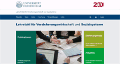 Desktop Screenshot of insurance.uni-hohenheim.de