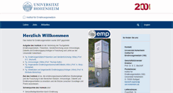 Desktop Screenshot of ernaehrungsmed.uni-hohenheim.de