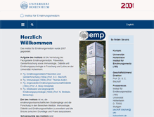 Tablet Screenshot of ernaehrungsmed.uni-hohenheim.de