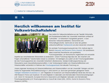 Tablet Screenshot of economics.uni-hohenheim.de